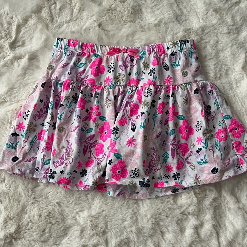 Source Unknown Pink Floral Skort